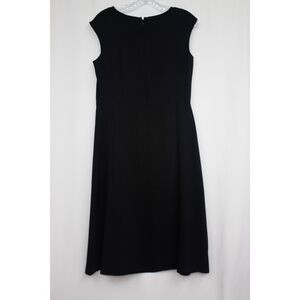 LOFT Black Fit & Flare Dress Size 6 Cap Sleeve
